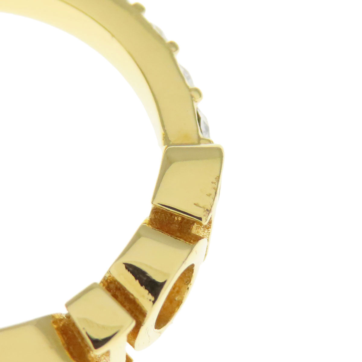 CHRISTIAN DIOR logo Ring Metal Ladies [Used]