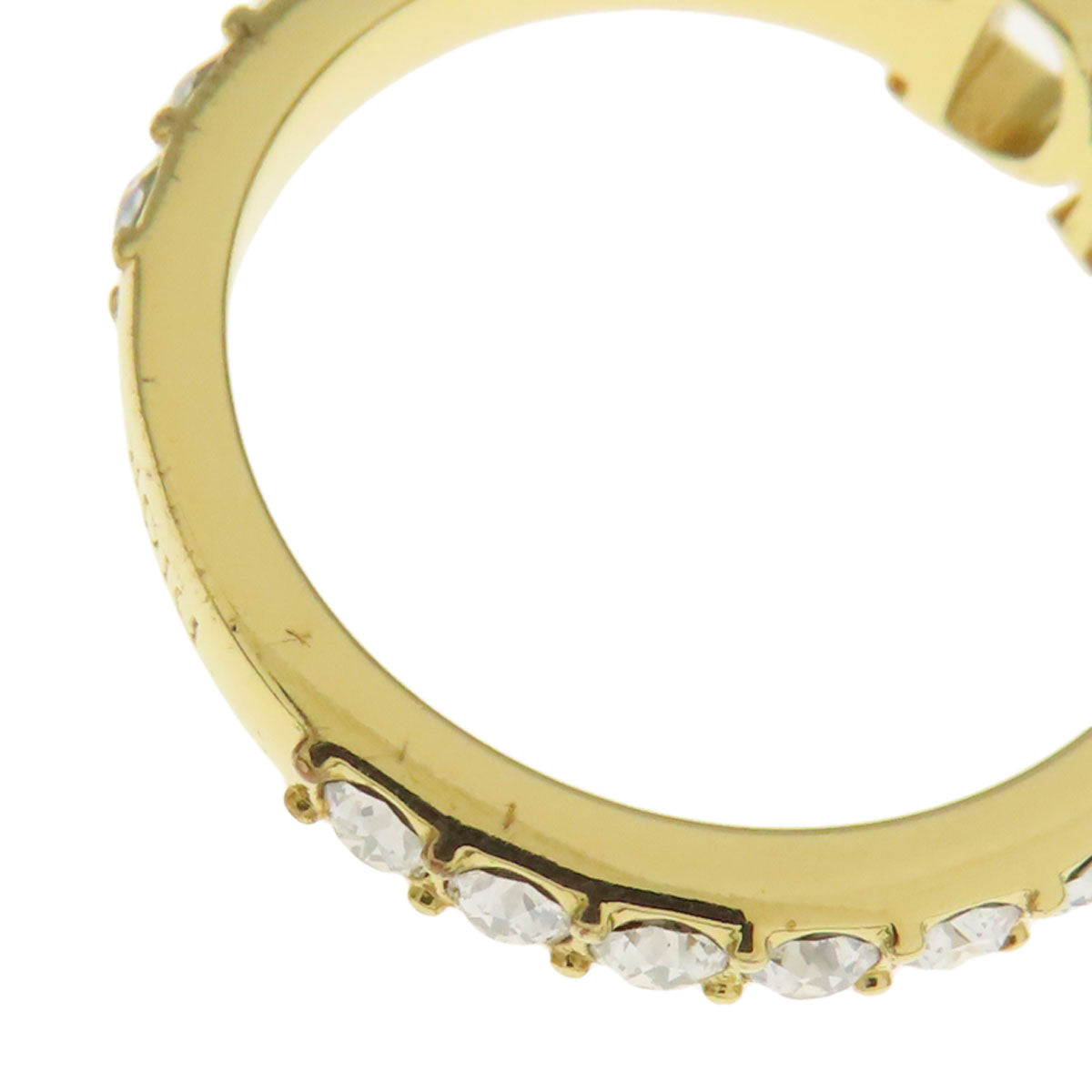 CHRISTIAN DIOR logo Ring Metal Ladies [Used]