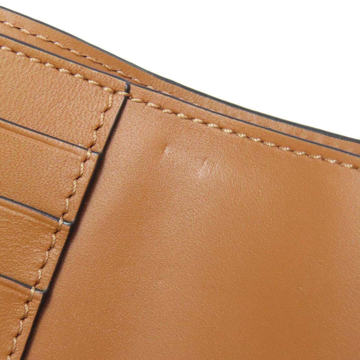 LOEWE Repeat Vertical Wallet Small Bifold Wallet with Coin Pocket Calf Ladies [Used]