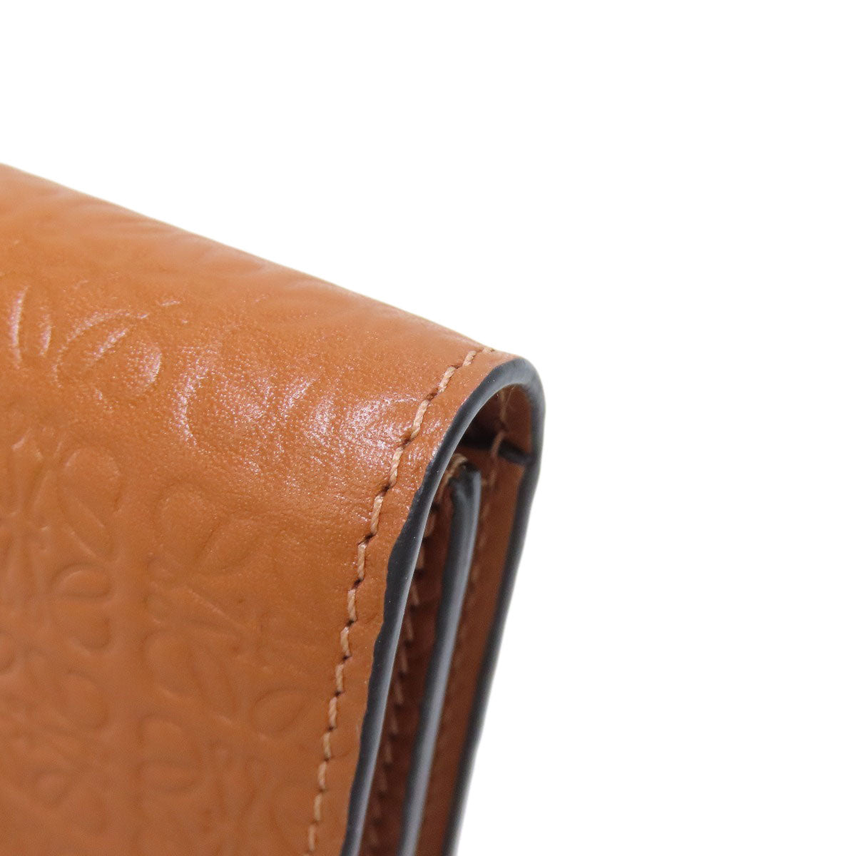 LOEWE Repeat Vertical Wallet Small Bifold Wallet with Coin Pocket Calf Ladies [Used]