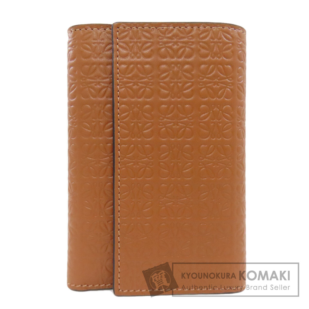 LOEWE Repeat Vertical Wallet Small Bifold Wallet with Coin Pocket Calf Ladies [Used]