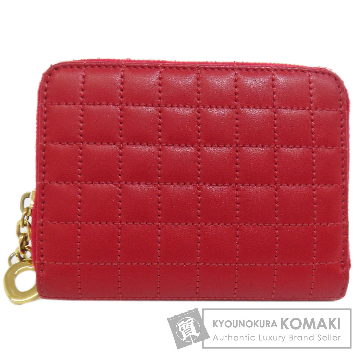 CELINE CHardware coin purse Leather Ladies [Used]