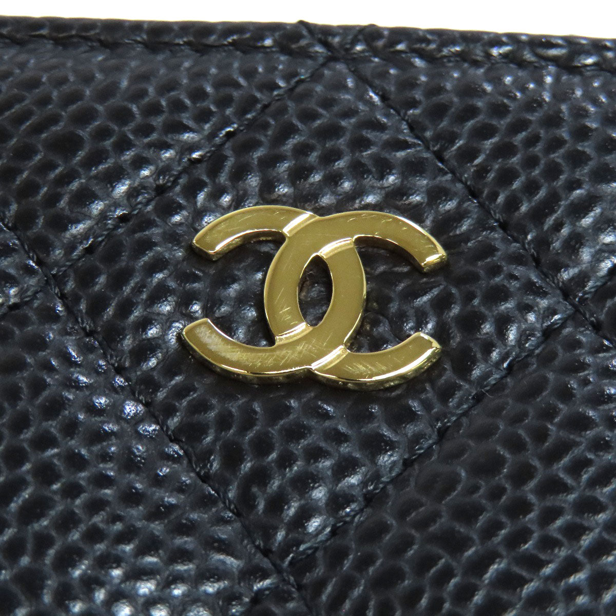 CHANEL   coin purse Matelasse COCO Mark GoldHardware Grained Calfskin Skin Ladies