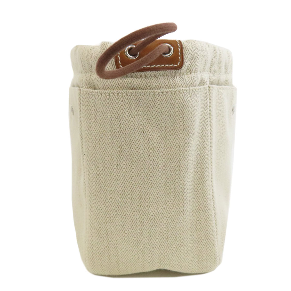 HERMES fullby 25 bag in bag Accessory pouch Towal chevron Ladies [Used]