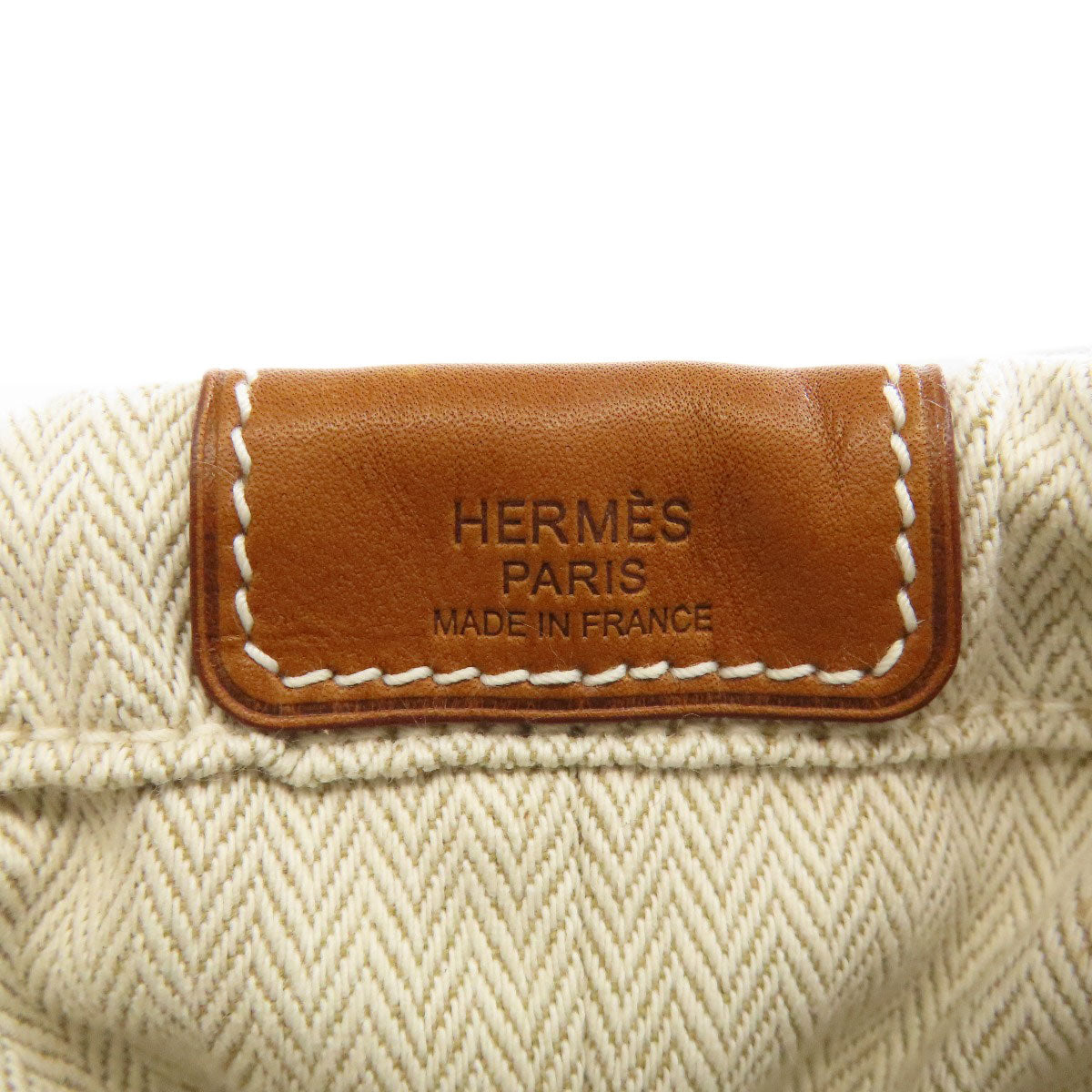 HERMES fullby 25 bag in bag Accessory pouch Towal chevron Ladies [Used]