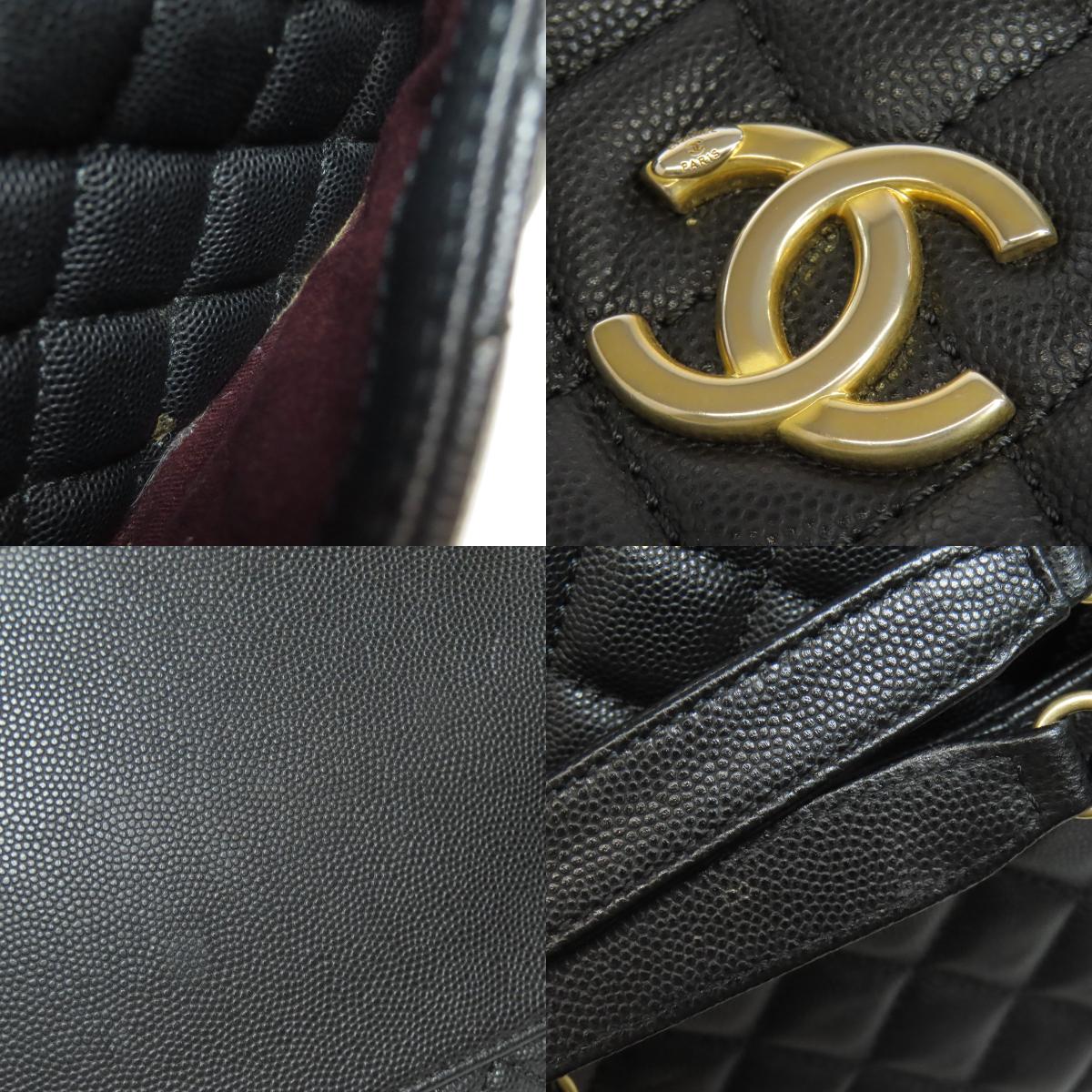 CHANEL Matelasse ChainShoulder GoldHardware Tote Bag Grained Calfskin Skin Ladies [Used]