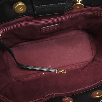 CHANEL Matelasse ChainShoulder GoldHardware Tote Bag Grained Calfskin Skin Ladies [Used]