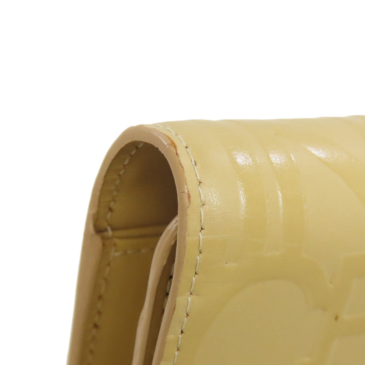 CELINE logo Long wallet (with coin pocket) Leather Ladies [Used]