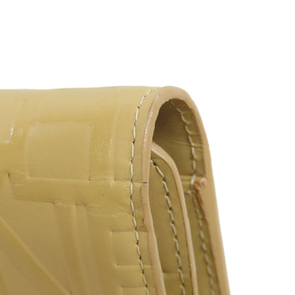 CELINE logo Long wallet (with coin pocket) Leather Ladies [Used]