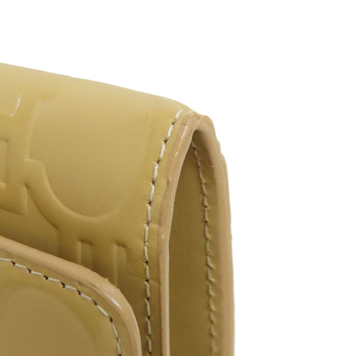 CELINE logo Long wallet (with coin pocket) Leather Ladies [Used]