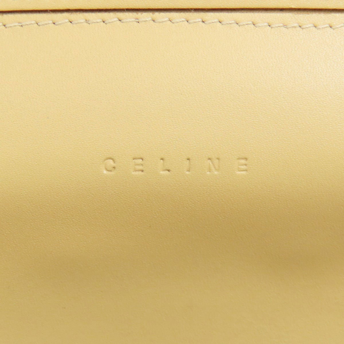 CELINE logo Long wallet (with coin pocket) Leather Ladies [Used]