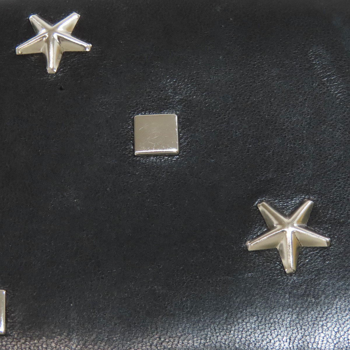 Jimmy Choo Studs star motif Bifold Wallet with Coin Pocket Leather Ladies [Used]