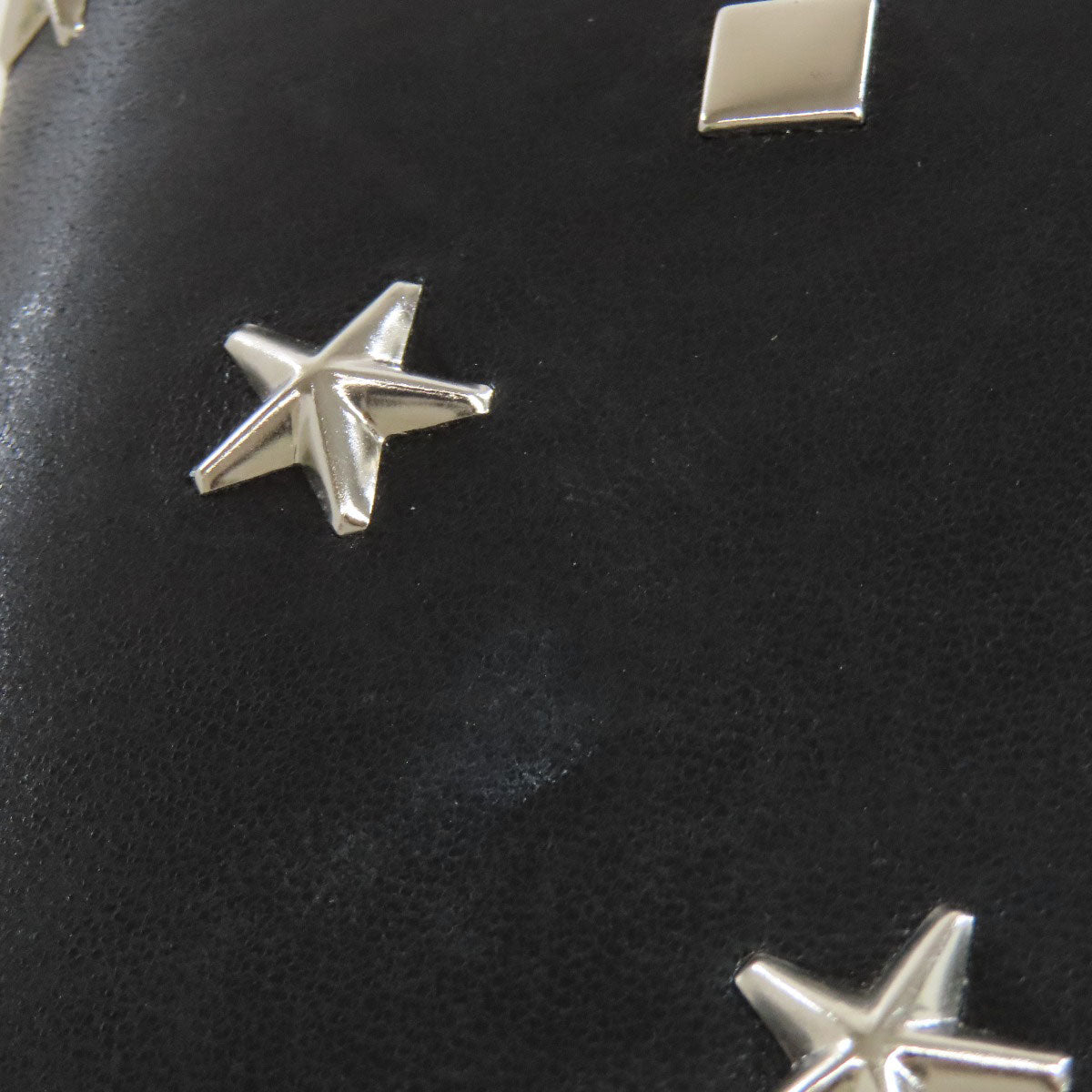 Jimmy Choo Studs star motif Bifold Wallet with Coin Pocket Leather Ladies [Used]