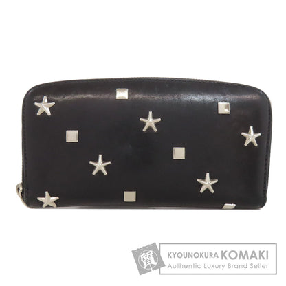 Jimmy Choo Studs star motif Bifold Wallet with Coin Pocket Leather Ladies [Used]