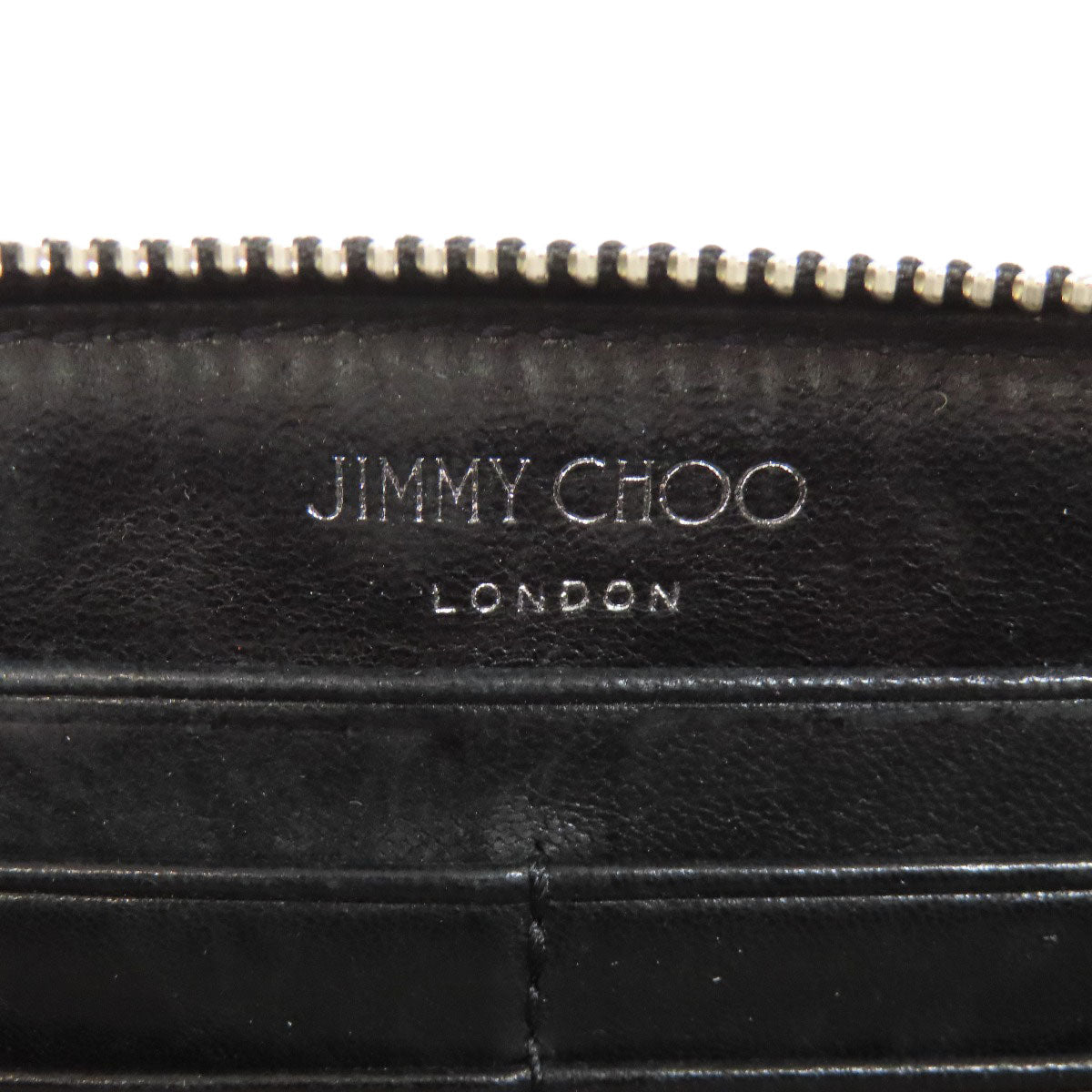 Jimmy Choo Studs star motif Bifold Wallet with Coin Pocket Leather Ladies [Used]