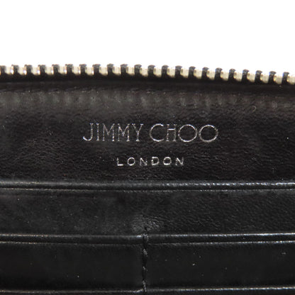 Jimmy Choo Studs star motif Bifold Wallet with Coin Pocket Leather Ladies [Used]