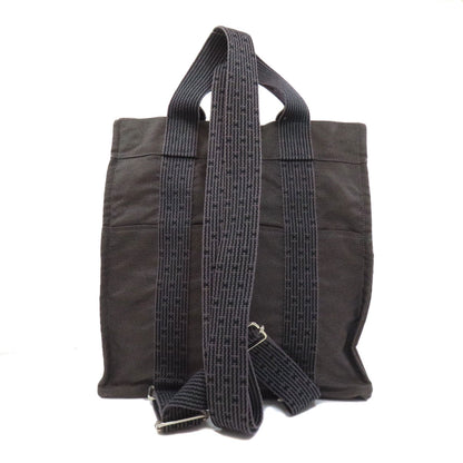 HERMES Her Line ad MM Handbag Canvas Ladies [Used]