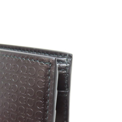 Salvatore Ferragamo Gancinipattern Bifold Wallet with Coin Pocket Leather Ladies [Used]