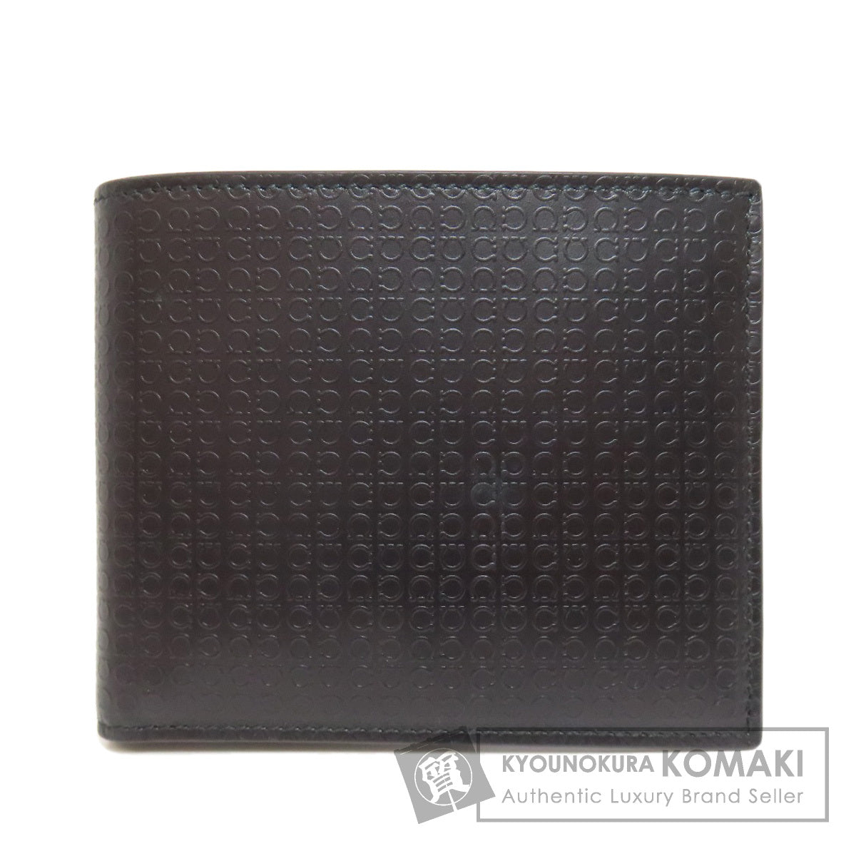 Salvatore Ferragamo Gancinipattern Bifold Wallet with Coin Pocket Leather Ladies [Used]