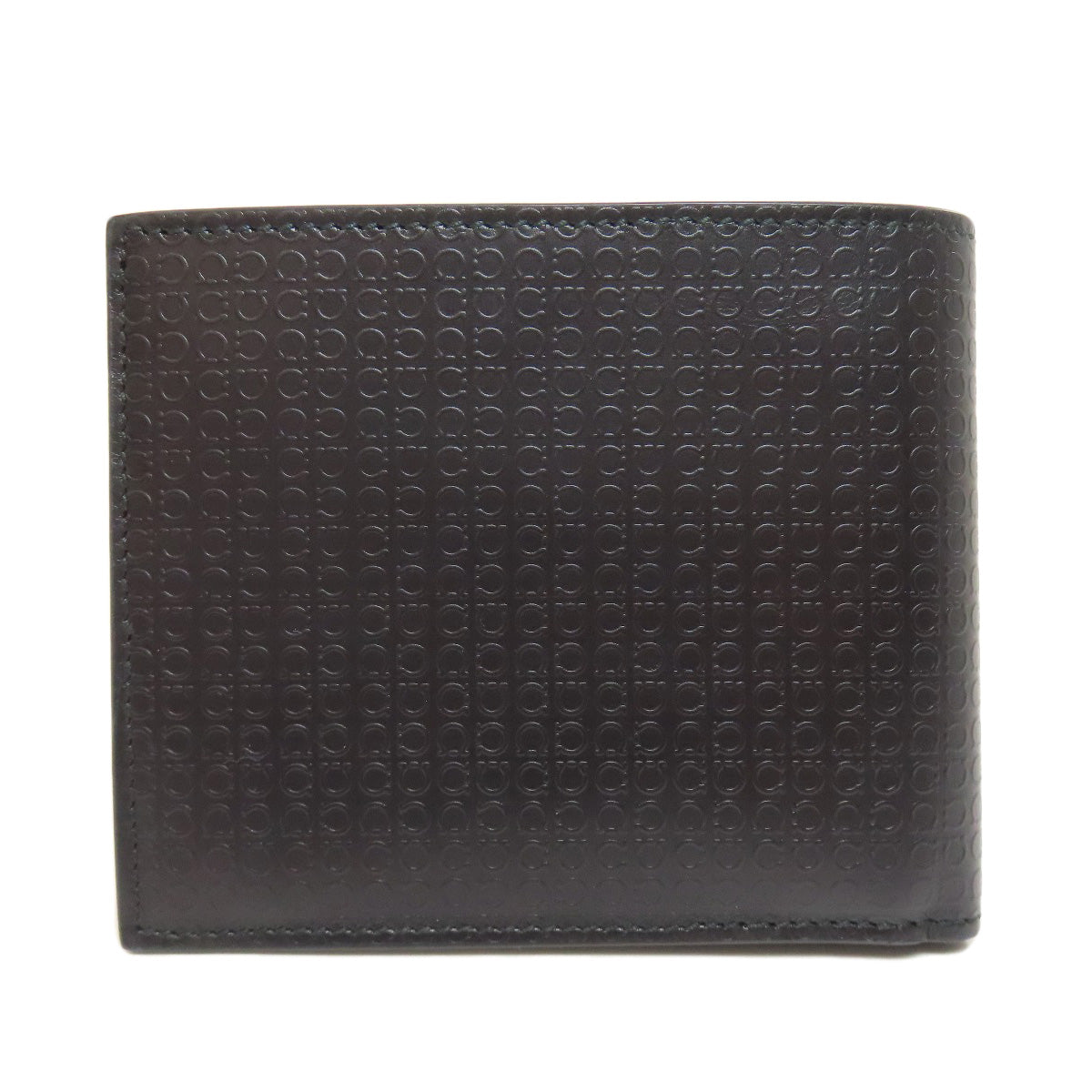 Salvatore Ferragamo Gancinipattern Bifold Wallet with Coin Pocket Leather Ladies [Used]