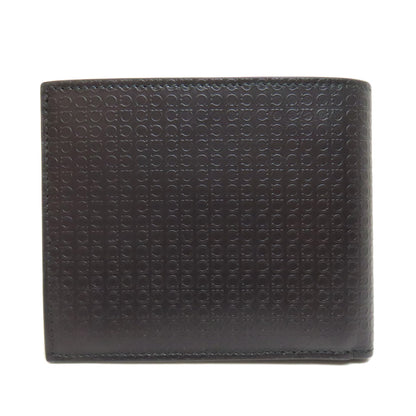 Salvatore Ferragamo Gancinipattern Bifold Wallet with Coin Pocket Leather Ladies [Used]