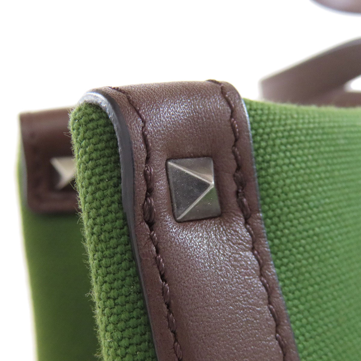 VALENTINO logo Handbag Canvas Ladies [Used]