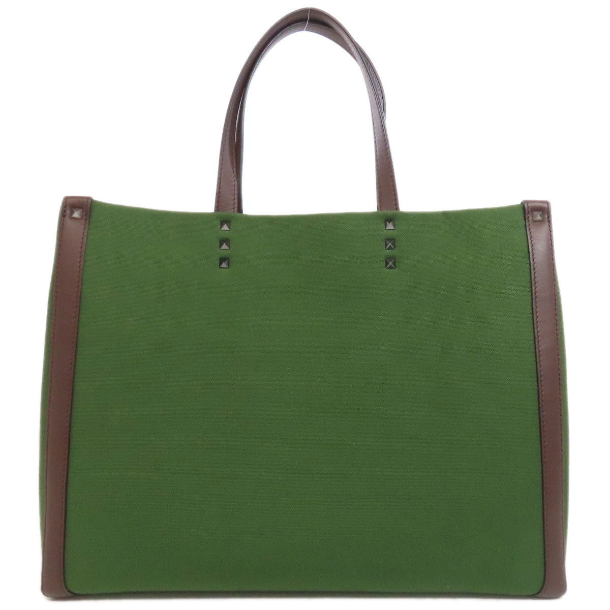 VALENTINO logo Handbag Canvas Ladies [Used]