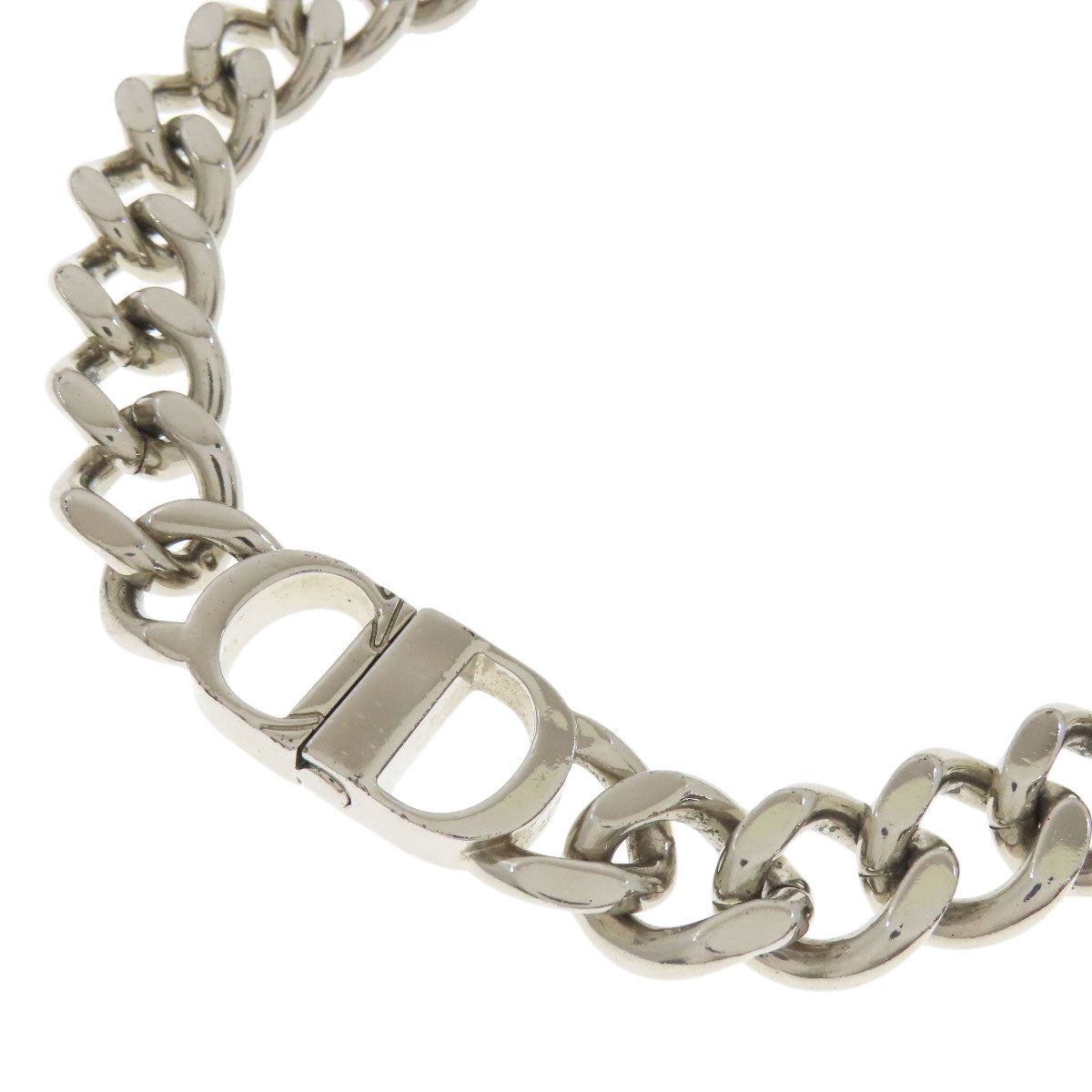 CHRISTIAN DIOR Chain link Necklace Metal Ladies [Used]