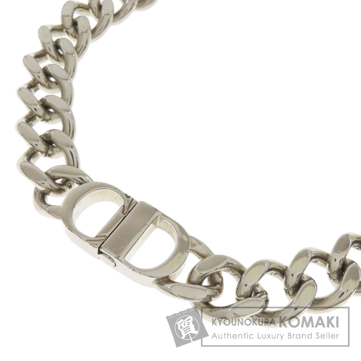 CHRISTIAN DIOR Chain link Necklace Metal Ladies [Used]