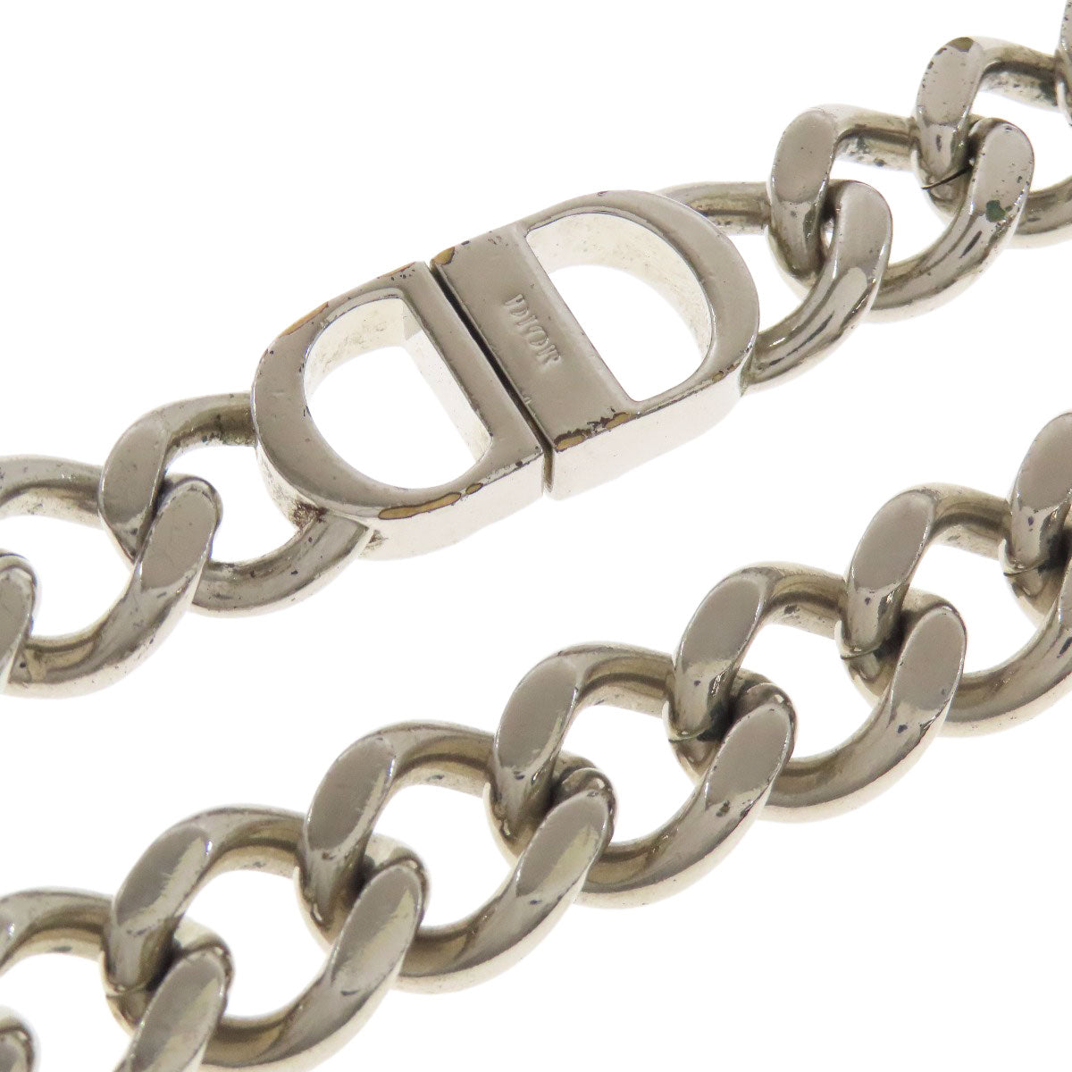 CHRISTIAN DIOR Chain link Necklace Metal Ladies [Used]