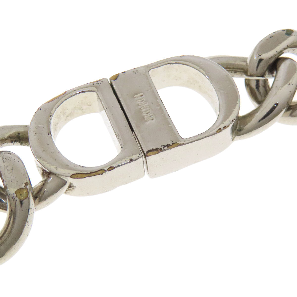 CHRISTIAN DIOR Chain link Necklace Metal Ladies [Used]