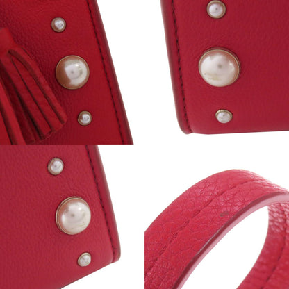 kate spade 2WAY Fake Pearl Handbag Leather Ladies [Used]