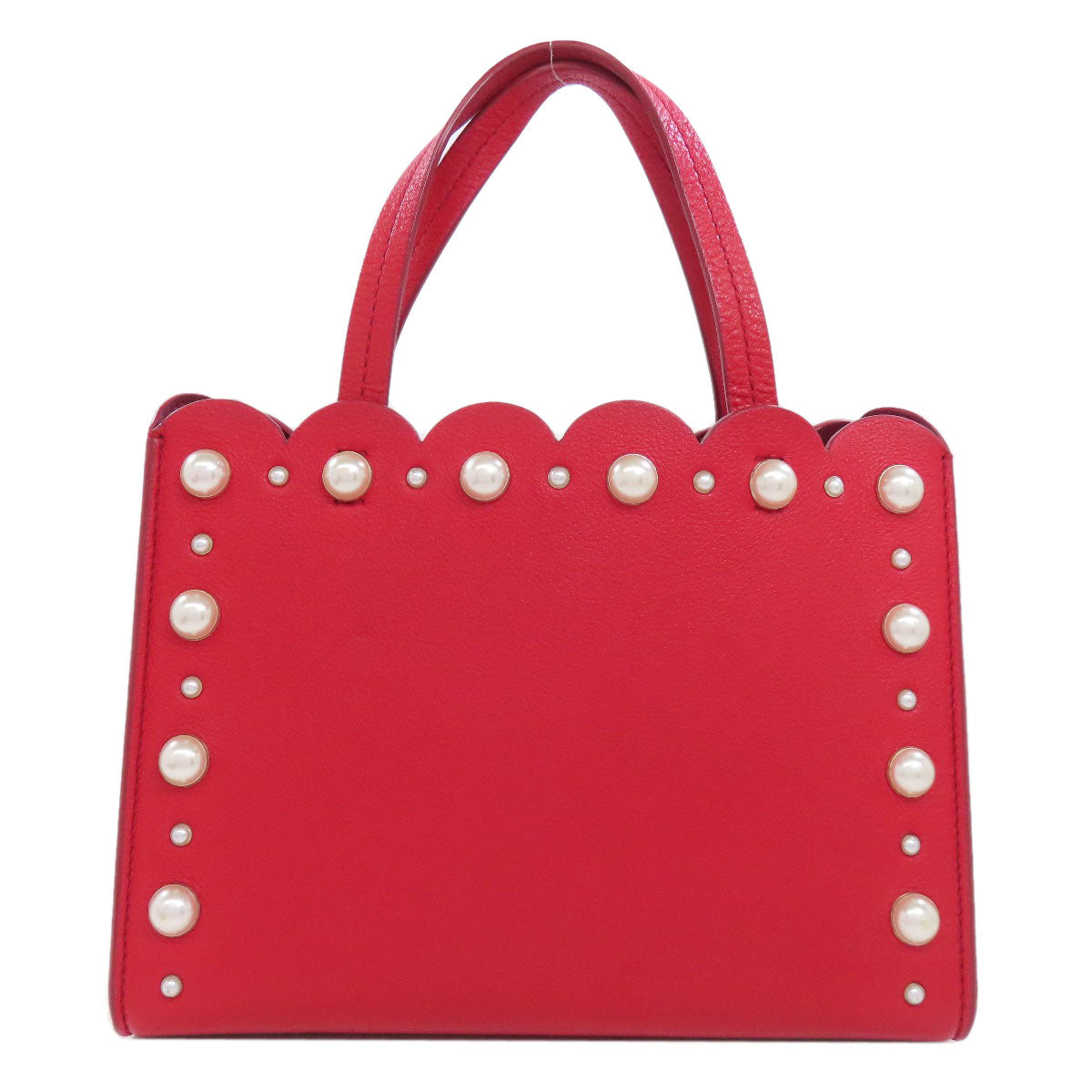 kate spade 2WAY Fake Pearl Handbag Leather Ladies [Used]