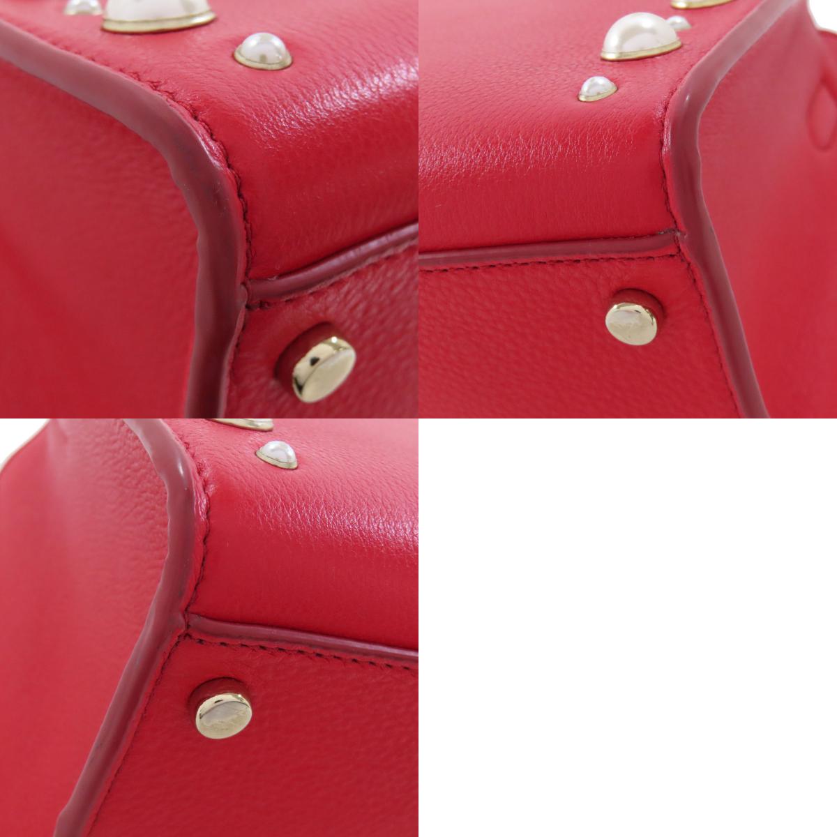 kate spade 2WAY Fake Pearl Handbag Leather Ladies [Used]