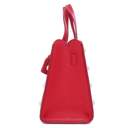 kate spade 2WAY Fake Pearl Handbag Leather Ladies [Used]