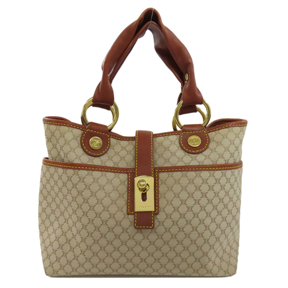CELINE Macadam pattern Handbag Canvas Ladies [Used]