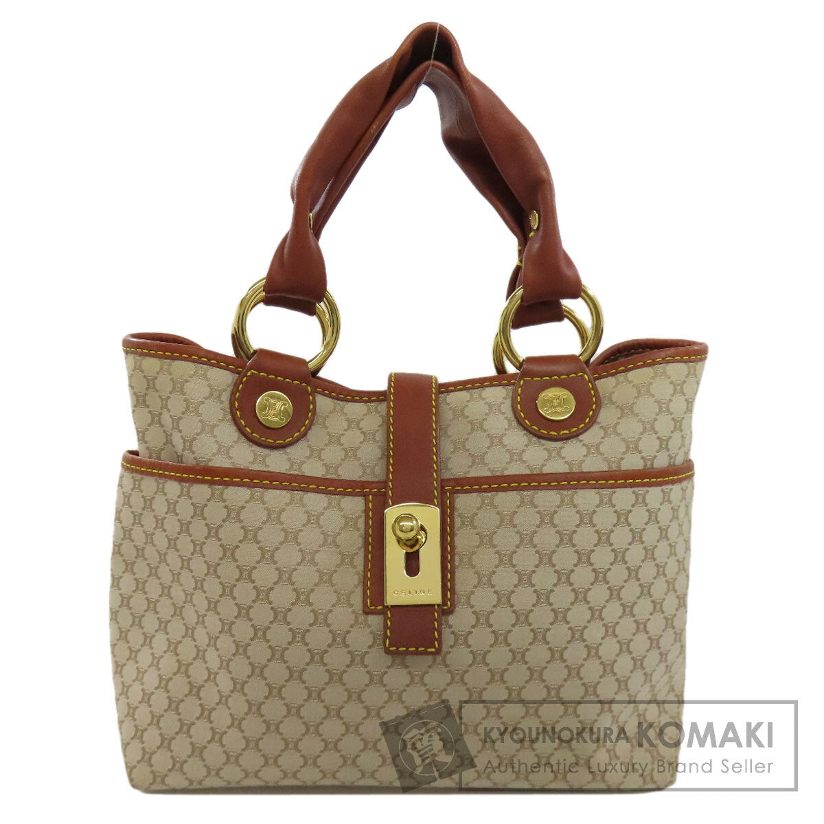 CELINE Macadam pattern Handbag Canvas Ladies [Used]