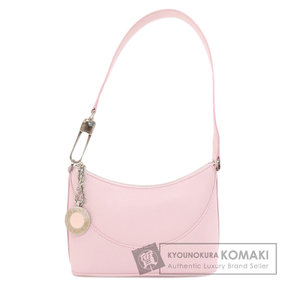 BVLGARI logo Handbag Leather Ladies [Used]