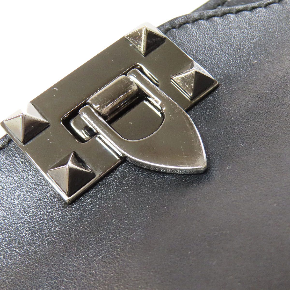 VALENTINO Studs 2WAY Handbag Leather Ladies [Used]