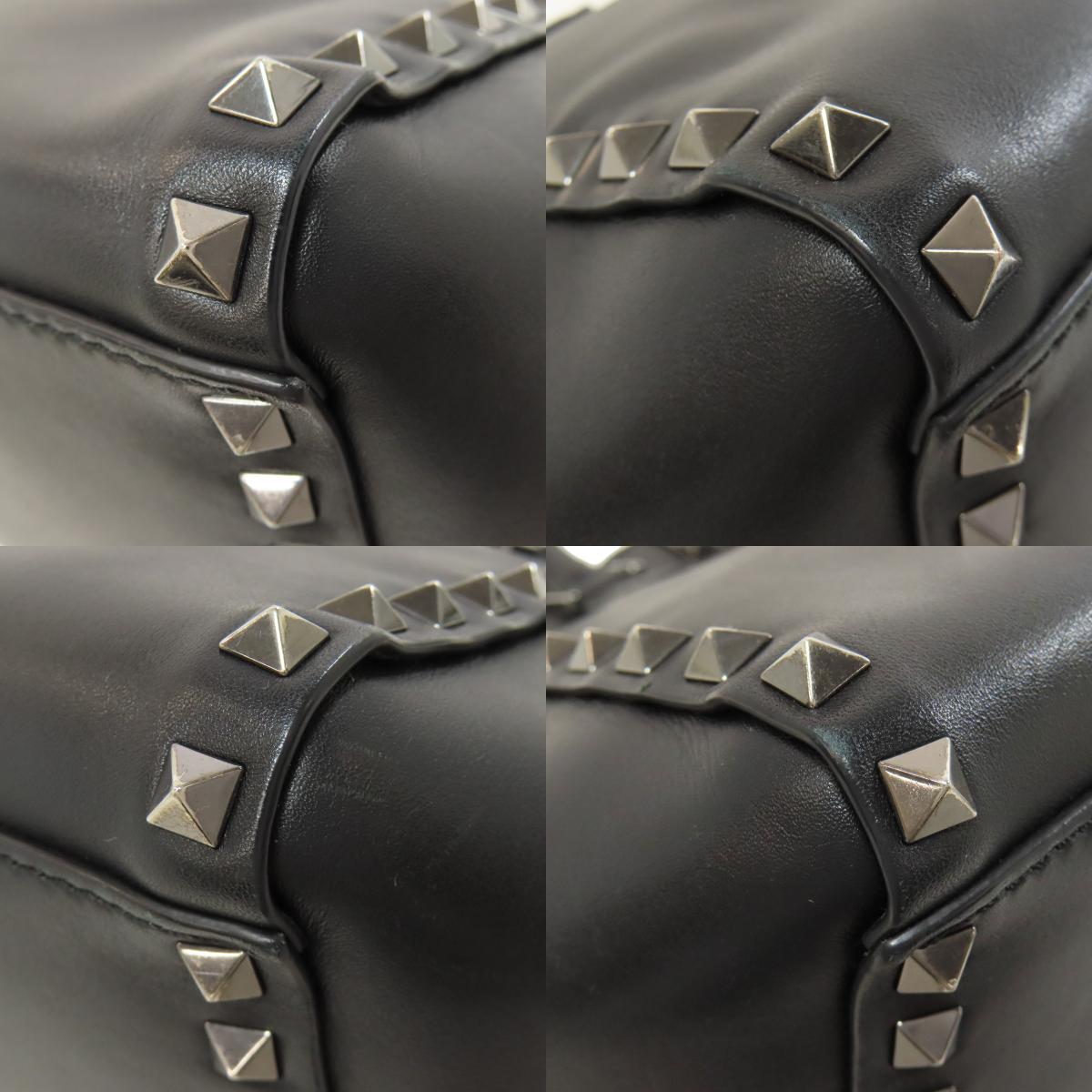 VALENTINO Studs 2WAY Handbag Leather Ladies [Used]