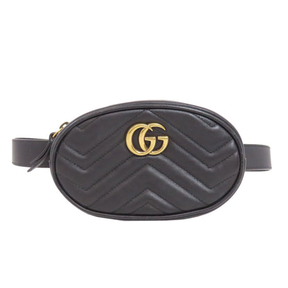GUCCI 476484 GG Marmont Hip bag, waist bag Calf Ladies [Used]