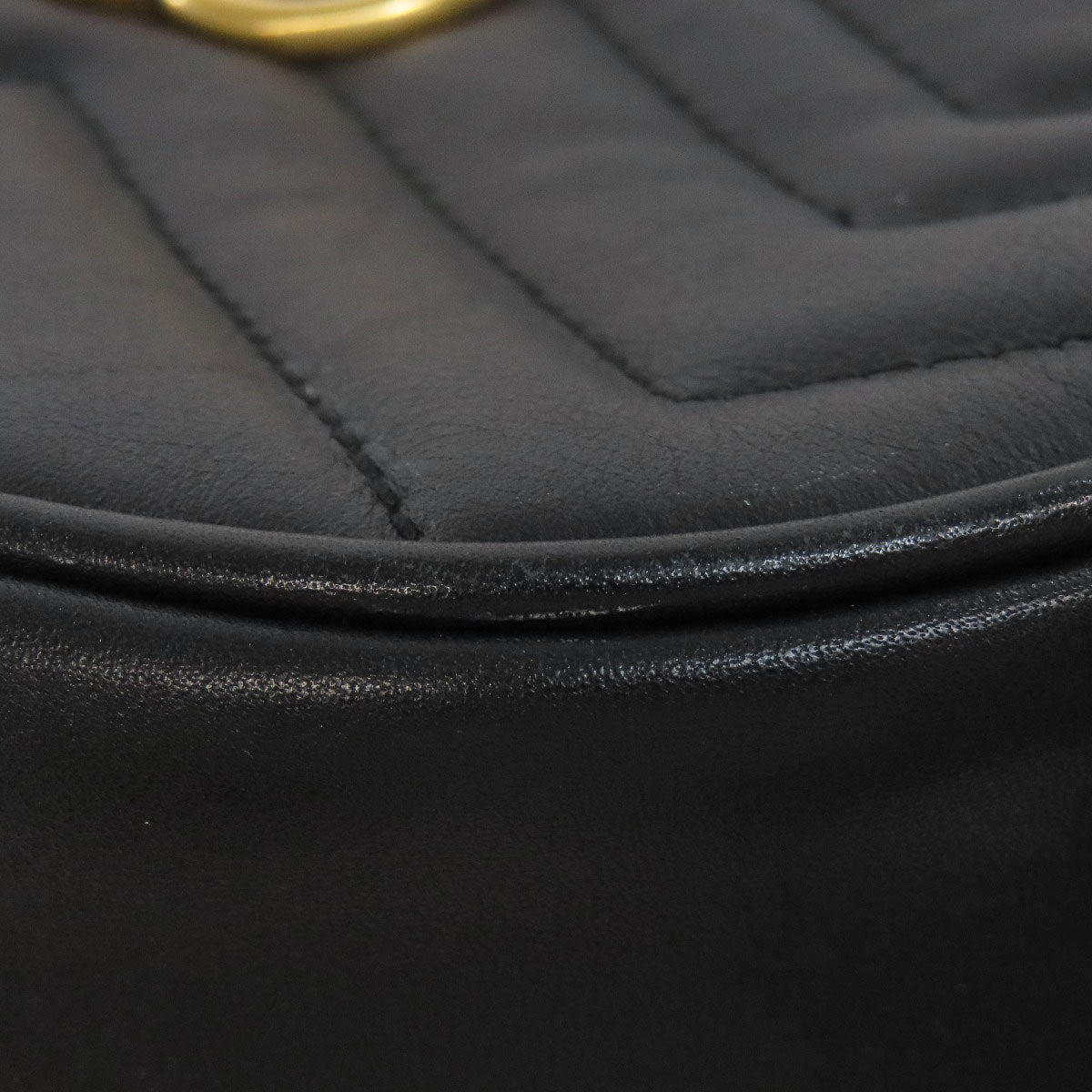 GUCCI 476484 GG Marmont Hip bag, waist bag Calf Ladies [Used]