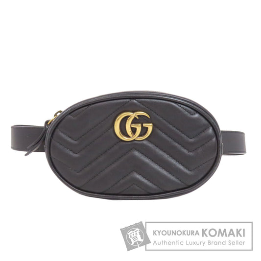 GUCCI 476484 GG Marmont Hip bag, waist bag Calf Ladies [Used]