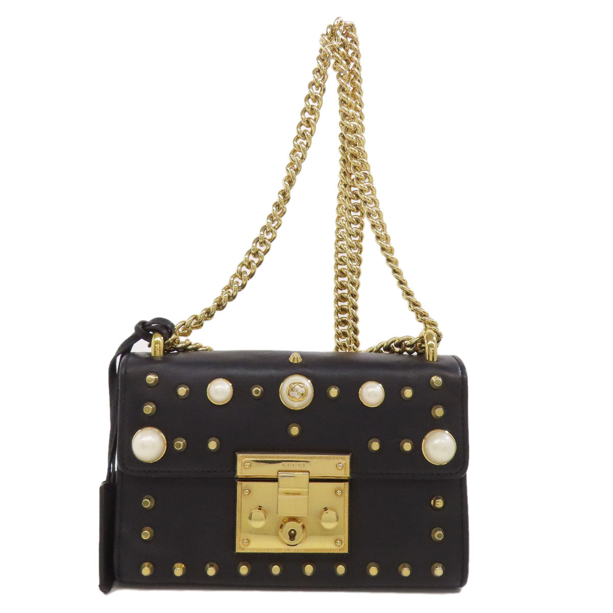 GUCCI 432182 Padlock ChainShoulder Shoulder Bag Calf Ladies [Used]