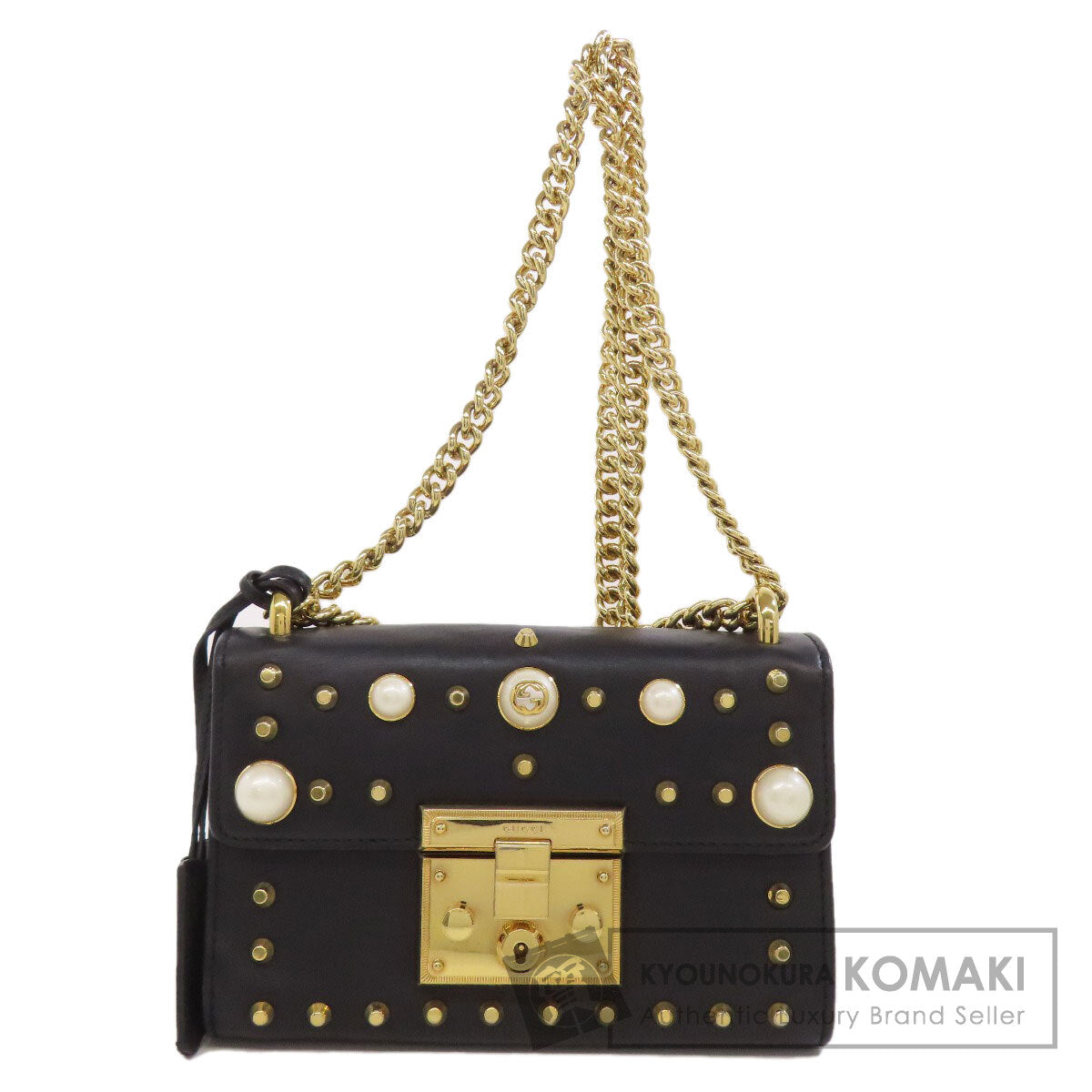 GUCCI 432182 Padlock ChainShoulder Shoulder Bag Calf Ladies [Used]