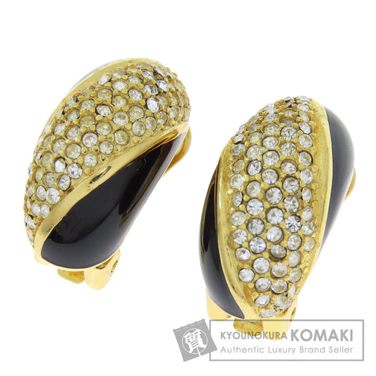 CHRISTIAN DIOR Rhinestone Earring Metal Ladies [Used]