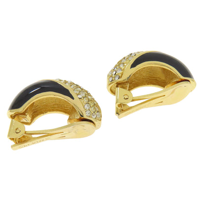 CHRISTIAN DIOR Rhinestone Earring Metal Ladies [Used]