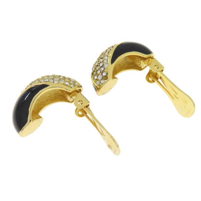 CHRISTIAN DIOR Rhinestone Earring Metal Ladies [Used]