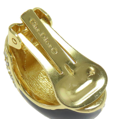 CHRISTIAN DIOR Rhinestone Earring Metal Ladies [Used]