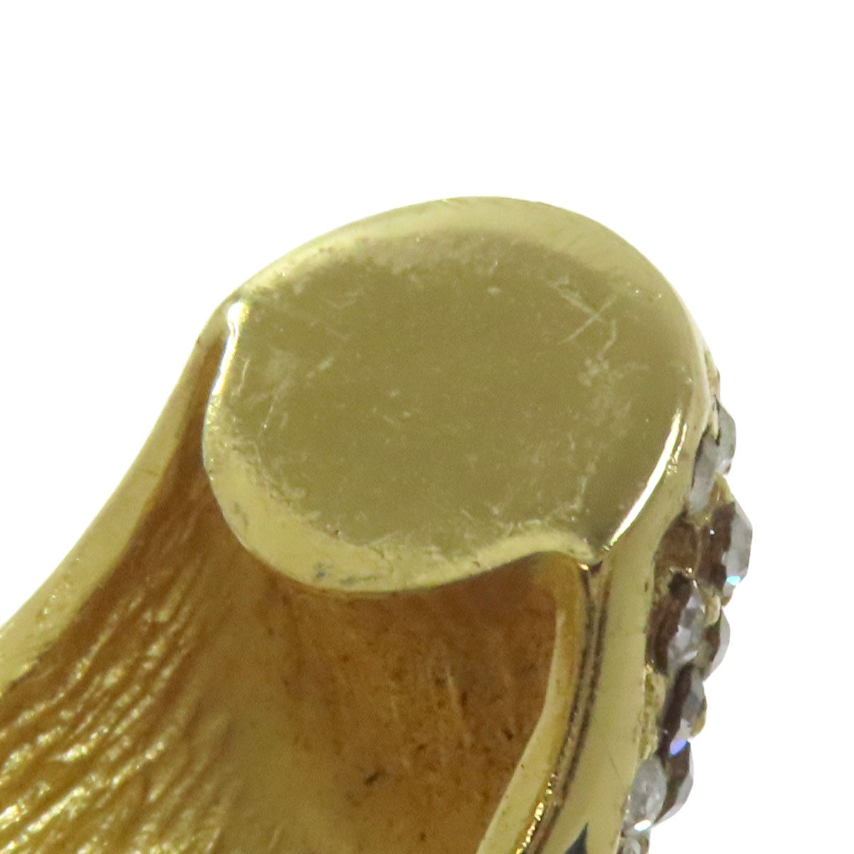 CHRISTIAN DIOR Rhinestone Earring Metal Ladies [Used]